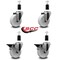 Service Caster 4'' Nylon Wheel Swivel 1-3/8'' Expanding Stem Caster Set 2 Brakes, 4PK SCC-EX20S414-NYS-2-PLB-2-138 - alternate 5